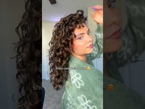 Short curly hair routine #curlyhaircare #shortcurlyhair #curlyhaircut