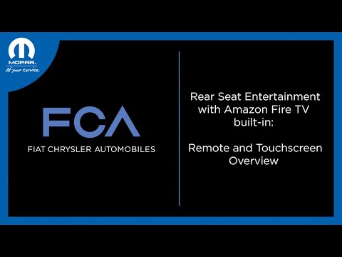 Rear Seat Entertainment With Amazon Fire TV – Remote/Touchscreen Overview | 2024 FCA Vehicles