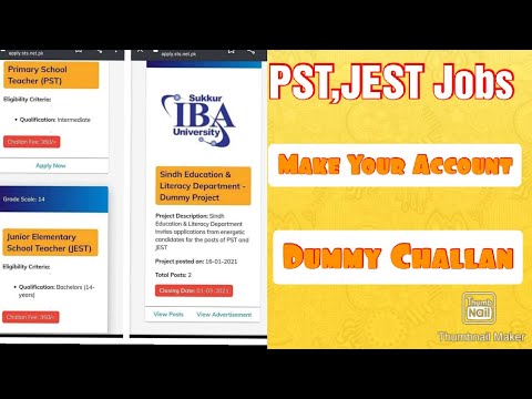 PST,JEST JOBS Make Your Account/ Forms In Pending