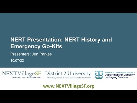 NERT History and Emergency Go-Kits