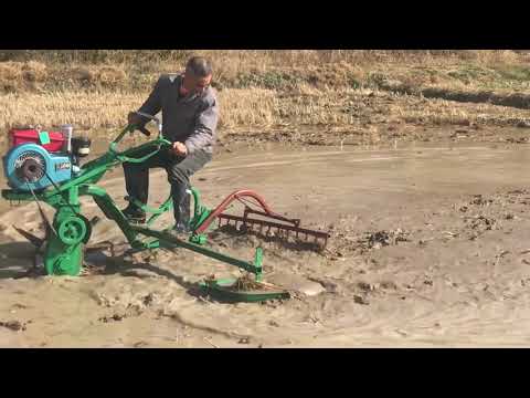 Multi-function single-wheel paddy field tillage machine/weeder/mud machine