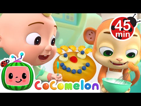 Mochi's Famous Pancakes 🥞+ MORE CoComelon JJ's Animal Time | Kids Songs | Animal Songs for Babies