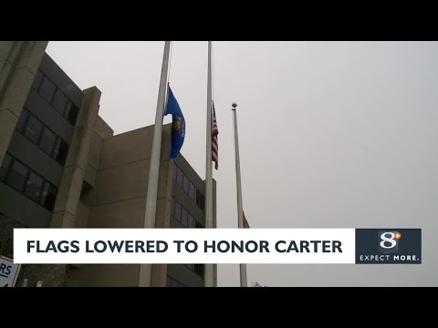 Flags at half-staff to honor President Carter