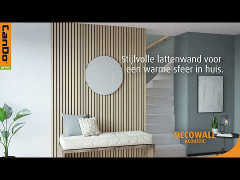 Houten lattenwand: CanDo green Decowall Acoustic