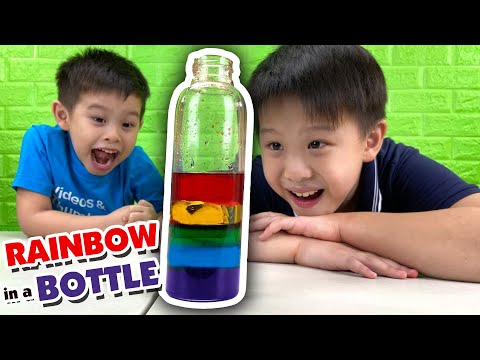 SCIENCE EXPERIMENTS : Rainbow in a Bottle || Keith's Toy Box