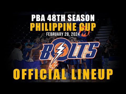 PBA UPDATE MERACLO BOLTS PHILIPPINE CUP OFFICIAL LINEUP