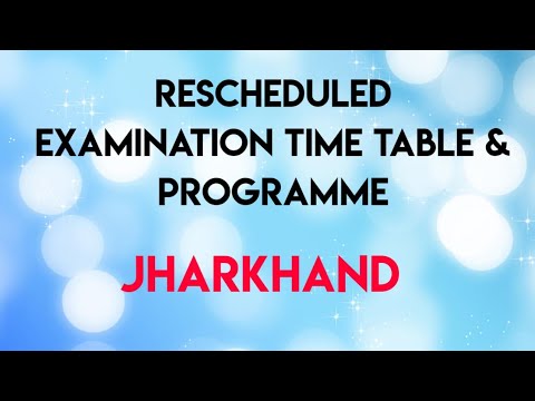 RESCHEDULED EXAMINATION TIME TABLE & PROGRAMME