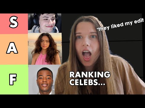 ranking celebrities that have noticed me