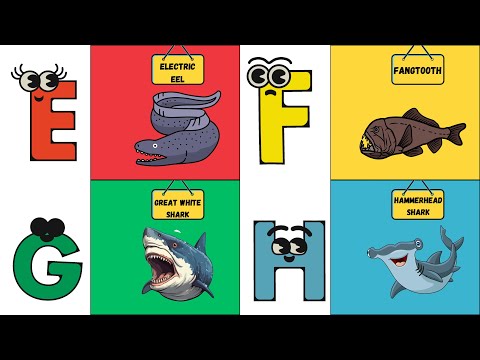 ABC Ocean Creatures Song 🐠 | Fun A to Z Underwater Adventure | UZR Learning | #abcd #kids