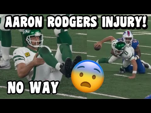 Aaron Rodgers INJURY & CARTED OFF in JETS Debut 😨 2023 Jets Vs Bills highlights