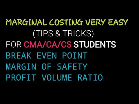 Marginal costing (VERYEASY) tricks