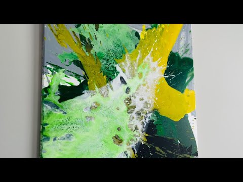 Simple way to make Abstract Painting using mixed media #art #abstractpainting #acrylicabstractart