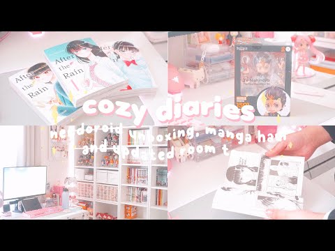 cozy diaries | nendoroid unboxing, manga haul, and updated room tour