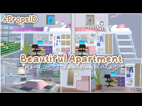 Beautiful Apartment in Sakura School + PropsID Aesthetic ✨🌸 : Sakura School Simulator