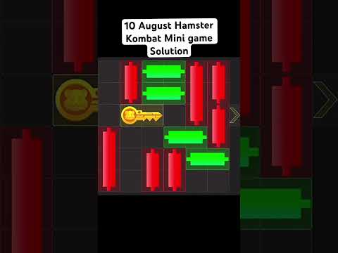 10 August Hamster Kombat Mini game Solution | Key trick 🔑🔑 #airdrops #hamsterkombat