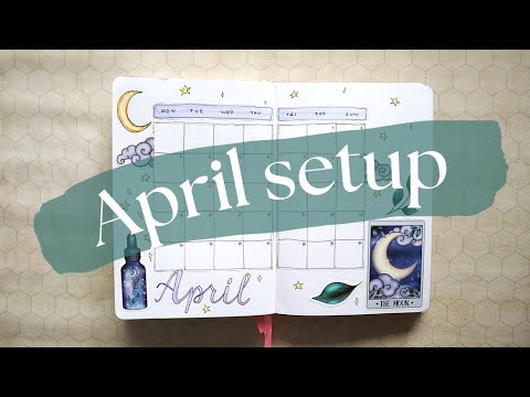 April bullet journal setup | sleep themed