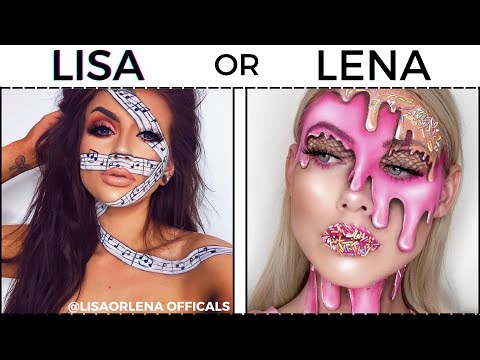 LISA OR LENA CHRISTMAS MAKEUP CHOICES 😍LISA LENA CHRISTMAS MAKEUP