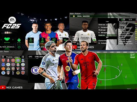 EA Sports FC 25 PPSSPP Update Transfer Real Faces & New Kits Fix Call Name Camera Ps4 Best Graphics