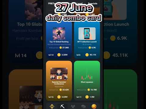 27 June hamster combat daily combo card | today hamster combat daily combo card #viral #sort