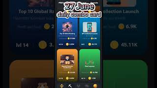 27 June hamster combat daily combo card | today hamster combat daily combo card #viral #sort