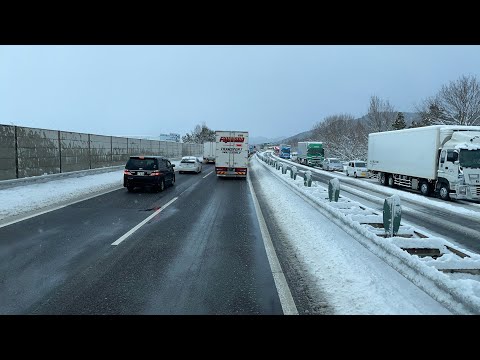 名神高速の状況をLIVE配信【大雪】滋賀県