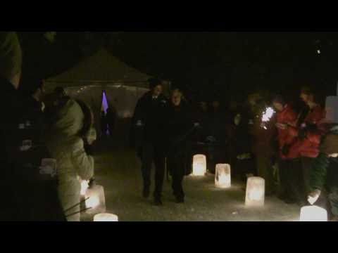 Max and Holly frozen pond wedding