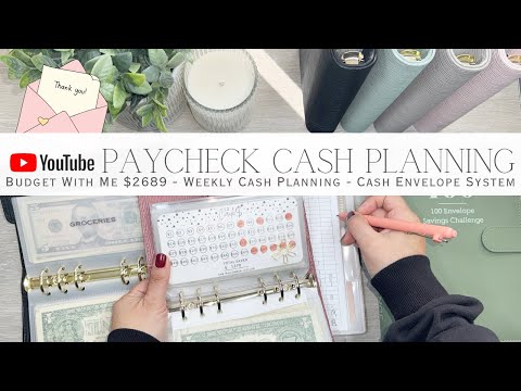 YouTube Paycheck Budget With Me $2689 | Cash Planning for the Week | Cash Envelope System