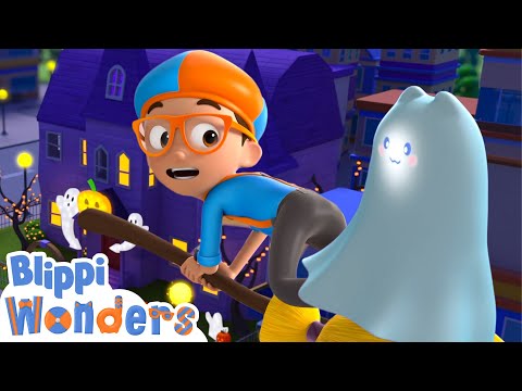 Blippi's Spooky Halloween at a Haunted House ! | Blippi Wonders Educational Videos for Kids