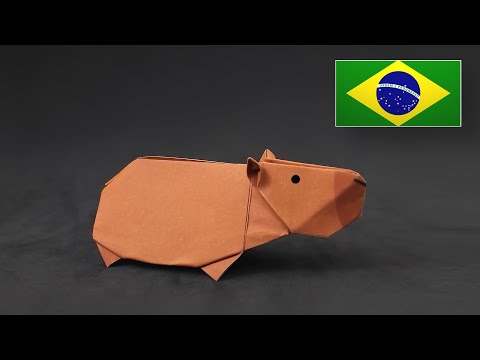 Origami de Capivara - Instruções em Português BR