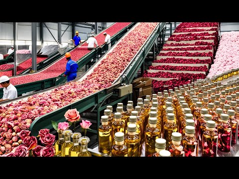 Millions Tons of Roses and Processing Rose Essential Oil in Factory - Rose Essential Oil Technology