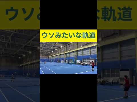 [#テニス]エグいスピン量でベースラインに突き刺さる#tennis#フォアハンド