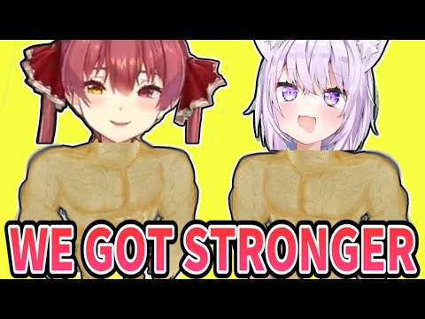 Marine And Okayu Got Stronger And Stronger [ENG SUB] Hololive