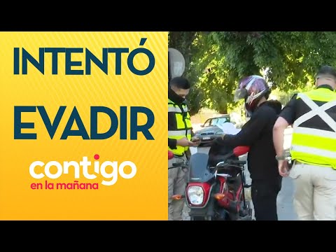 INTENTÓ EVADIR: Conductor de moto fue detenido en fiscalización - Contigo en la Mañana