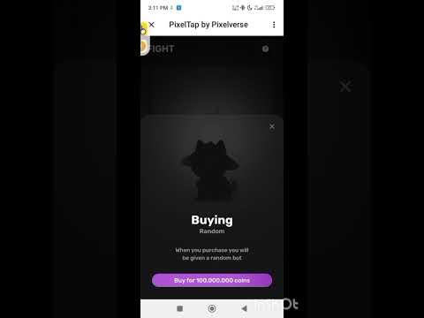 cute little new pet for 100,000,000 🥳🤩🥰 PixelTap pixelverse daily combo #p2e #pixelpass #petlover