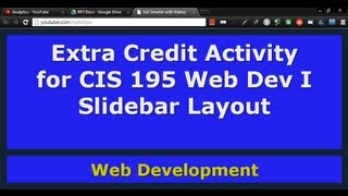 Extra Credit for CIS 195 Web Development - Slidebars