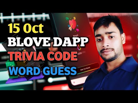 15 October Blove Dapp Trivia challenge & Words Guess Combo | blove dapp trivia, blove words guess