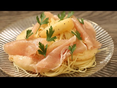 Sweet and refreshing! How to make cold pasta with peach and prosciutto