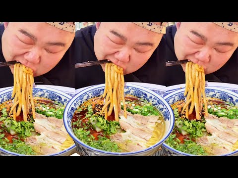 [Big Stomach King Challenge] Challenge Flower 99 yuan to Eat Lanzhou Deluxe Lamian Noodles! The bas