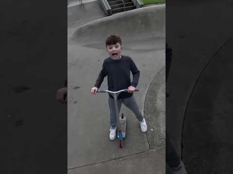 i made him cry😔         #scooter #skatepark #funny #comedy #skate #fail #challenge #bike #skit