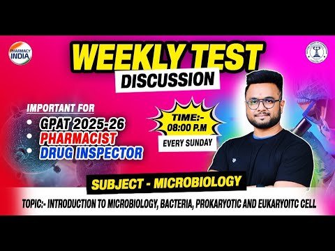 Microbiology |Weekly Test Discussion | Intr. to Microbiology, Bacteria, Prokaryotic &Eukaryotic Cell