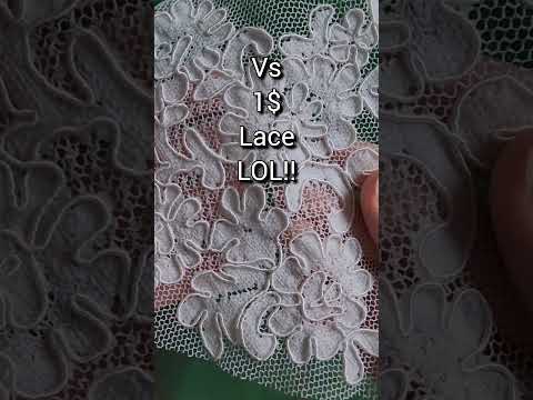 $1 vs $100 LACE #sewingsuppplies #fabric #lace #diy #couture #fashion