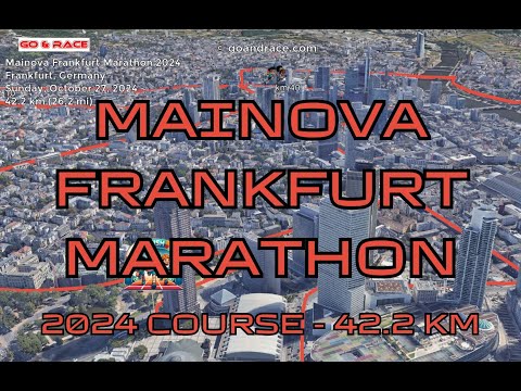 Mainova Frankfurt Marathon 2024: fly over the marathon course! Video of the race path.