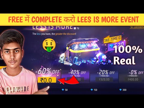 Free fire 520 daimond free | free fire less is more event kaise complete kare