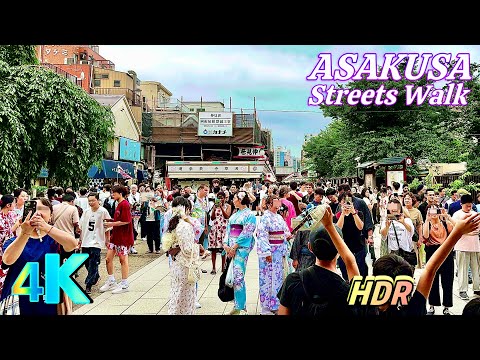 【4K HDR Japan Walk】Asakusa Walk - [Japan Tour] (浅草 • 東京)🇯🇵⛩【東京散歩】- Tokyo Walk