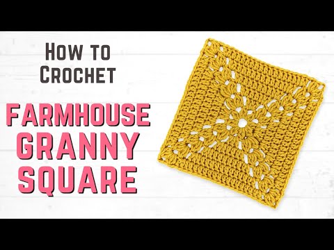 How to Crochet a FARMHOUSE Granny Square