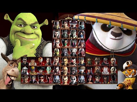 Mortal Kombat 9 - SHREK & PO KUNG FU PANDA 🐼 - Expert Tag Ladder - Gameplay @(1080p) - 60ᶠᵖˢ ✔