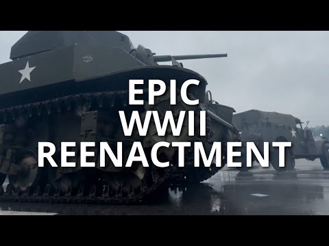 Epic WWII Reenactment - Linden, TN 9.28.24 - WWII Demonstration with Tanks #wwii