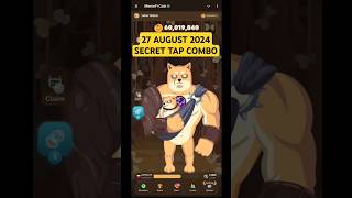 Memefi Secret Tap Combo Reward Today 27 August 2024 #memefi #dailycombo #27august