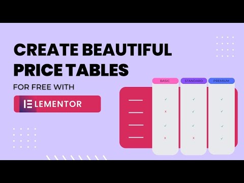 Create Beautiful Price Tables for Free With Wordpress