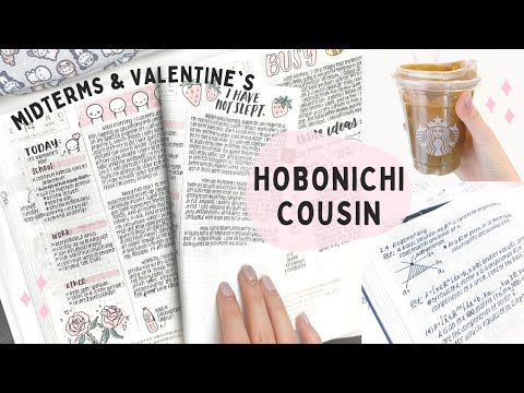 Daily Journal Vlog: Midterms & Valentine's & Web Design | Hobonichi Cousin Planner 2022